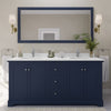 Custom image for Dark Blue with Polished Chrome Trim / White Cultured Marble / 70