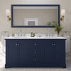 Custom image for Dark Blue with Polished Chrome Trim / White Quartz / No Mirror