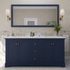 Custom image for Dark Blue with Brushed Gold Trim / Giotto Quartz / No Mirror