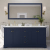 Custom image for Dark Blue with Brushed Gold Trim / White Quartz / 70