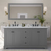 Custom image for Dark Gray with Matte Black Trim / White Carrara Marble / 70