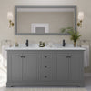 Custom image for Dark Gray with Matte Black Trim / White Carrara Marble / 70