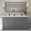 Custom image for Dark Gray with Matte Black Trim / White Cultured Marble / 70