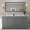 Custom image for Dark Gray with Polished Chrome Trim / Carrara Cultured Marble / 70