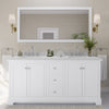 Custom image for White with Polished Chrome Trim / Giotto Quartz / No Mirror