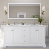 Custom image for White with Polished Chrome Trim / White Cultured Marble / 70