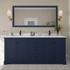 Custom image for Dark Blue with Matte Black Trim / Carrara Cultured Marble / 70