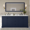 Custom image for Dark Blue with Matte Black Trim / White Quartz / No Mirror