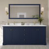 Custom image for Dark Blue with Brushed Gold Trim / White Quartz / No Mirror