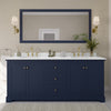 Custom image for Dark Blue with Brushed Gold Trim / White Quartz / No Mirror