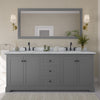 Custom image for Dark Gray with Matte Black Trim / White Carrara Marble / 70