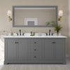 Custom image for Dark Gray with Matte Black Trim / White Quartz / No Mirror