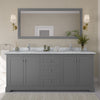 Custom image for Dark Gray with Polished Chrome Trim / White Carrara Marble / 70
