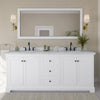 Custom image for White with Matte Black Trim / White Carrara Marble / No Mirror