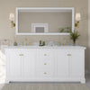 Custom image for White with Brushed Gold Trim / Giotto Quartz / No Mirror