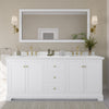 Custom image for White with Brushed Gold Trim / White Quartz / 70