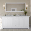 Custom image for White with Polished Chrome Trim / Giotto Quartz / No Mirror