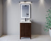 Custom image for Dark Walnut with Matte Black Trim / White Cultured Marble / No Mirror