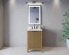 Custom image for Natural Oak with Matte Black Trim / White Quartz / No Mirror