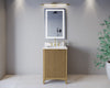 Custom image for Natural Oak with Brushed Gold Trim / White Quartz / No Mirror