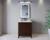 Custom image for Dark Walnut with Matte Black Trim / Giotto Quartz / No Mirror