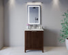Custom image for Dark Walnut with Brushed Nickel Trim / Giotto Quartz / No Mirror