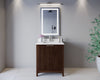Custom image for Dark Walnut with Brushed Nickel Trim / White Quartz / No Mirror