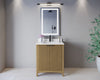 Custom image for Natural Oak with Matte Black Trim / White Quartz / No Mirror