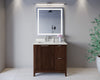 Custom image for Dark Walnut with Brushed Nickel Trim / Giotto Quartz / No Mirror