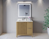 Custom image for Natural Oak with Brushed Nickel Trim / Carrara Cultured Marble / No Mirror