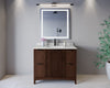 Custom image for Dark Walnut with Matte Black Trim / Giotto Quartz / No Mirror