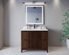 Custom image for Dark Walnut with Matte Black Trim / White Cultured Marble / No Mirror