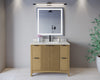 Custom image for Natural Oak with Matte Black Trim / Giotto Quartz / No Mirror