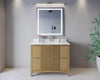 Custom image for Natural Oak with Brushed Nickel Trim / Carrara Cultured Marble / No Mirror