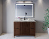 Custom image for Dark Walnut with Matte Black Trim / Giotto Quartz / No Mirror