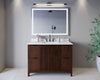 Custom image for Dark Walnut with Matte Black Trim / White Cultured Marble / No Mirror