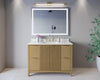 Custom image for Natural Oak with Brushed Gold Trim / Carrara Cultured Marble / No Mirror