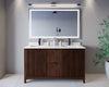 Custom image for Dark Walnut with Matte Black Trim / Carrara Cultured Marble / No Mirror