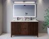 Custom image for Dark Walnut with Matte Black Trim / Giotto Quartz / No Mirror