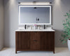 Custom image for Dark Walnut with Matte Black Trim / White Cultured Marble / No Mirror