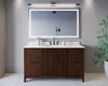 Custom image for Dark Walnut with Matte Black Trim / Carrara Cultured Marble / No Mirror