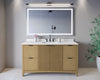 Custom image for Natural Oak with Matte Black Trim / White Cultured Marble / No Mirror
