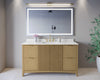 Custom image for Natural Oak with Brushed Gold Trim / Carrara Cultured Marble / No Mirror