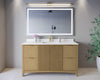 Custom image for Natural Oak with Brushed Gold Trim / White Quartz / No Mirror