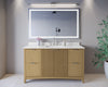 Custom image for Natural Oak with Brushed Nickel Trim / Carrara Cultured Marble / No Mirror