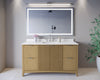 Custom image for Natural Oak with Brushed Nickel Trim / White Quartz / No Mirror