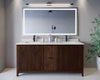 Custom image for Dark Walnut with Matte Black Trim / Giotto Quartz / No Mirror