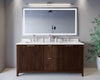Custom image for Dark Walnut with Brushed Nickel Trim / White Quartz / No Mirror