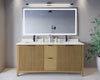 Custom image for Natural Oak with Matte Black Trim / Carrara Cultured Marble / No Mirror