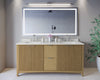 Custom image for Natural Oak with Brushed Nickel Trim / Giotto Quartz / No Mirror